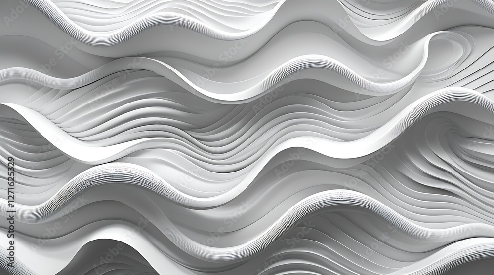 Fototapeta premium Elegant Wave Pattern Wall Art for Contemporary Spaces