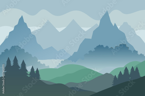 mountain landscape in the mountains