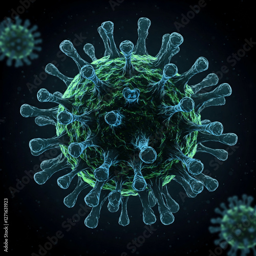 Illustrative Darstellung eines Virus
