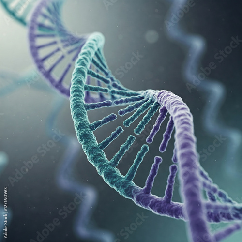 Illustrative Darstellung eines Gen DNA Strangs