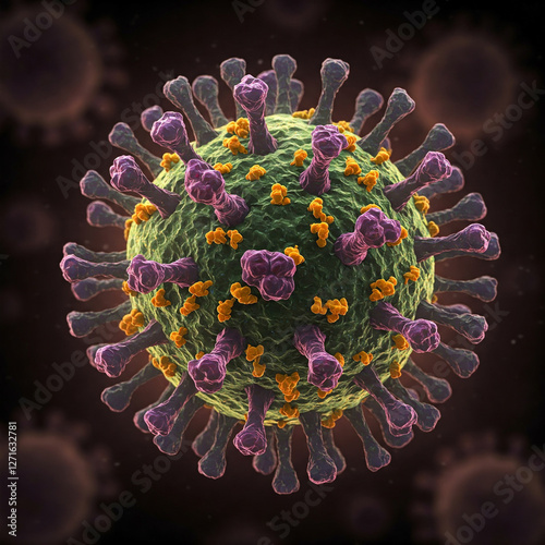 Illustrative Darstellung eines Virus