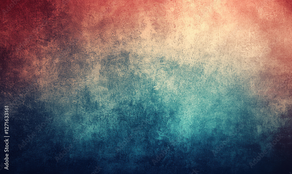 Fototapeta premium Cool retro gradient with soft layered details in warm and cool tones