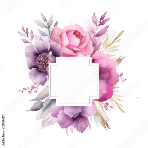 A Beautiful and Artistic Floral Frame Design Perfectly Suitable for Elegant Invitations