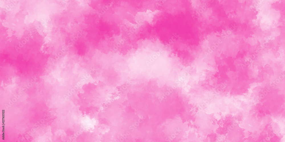 abstract watercolor background. vibrant pink and white paint background. artistic watercolor pink clouds with a natural dispersion of color.