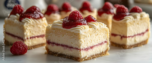 Wallpaper Mural Delicious Raspberry Cheesecake Slices Torontodigital.ca