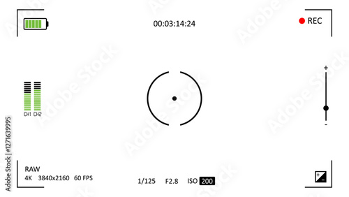 Camera recording screen overlay
