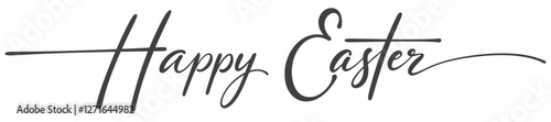Happy easter lettering . Handmade calligraphy vector illustration. Easter day card