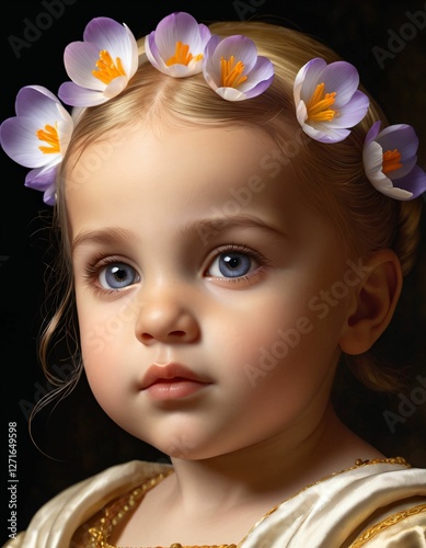 a cute little girl with colorful looks