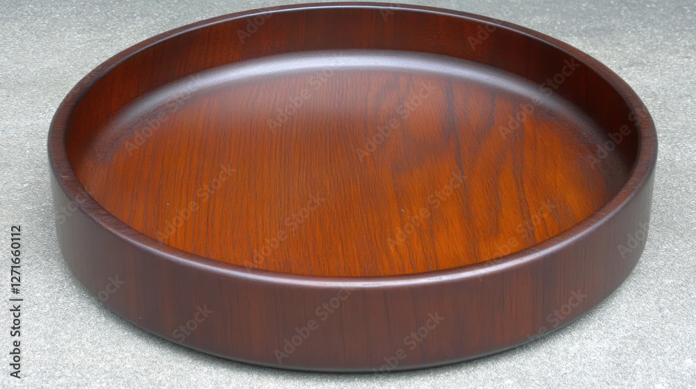 Elegant Dark Brown Wooden Bowl, Handcrafted Serving Dish Elegant Dark Brown Wooden Bowl, Handcrafted Serving Dish