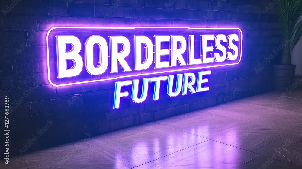 A vibrant photo of a neon sign displaying A vibrant photo of a neon sign displaying