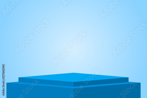 Product Display Podium on Gradient Background. Vector Illustration. Abstract Business Wallpaper. Banner