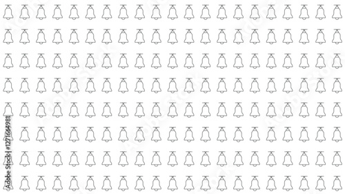 Pattern with Repeated Bell Shapes in a Minimalist Style Design