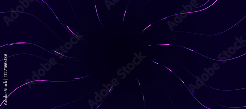 Abstract neon lines motion technology, circle purple hi tech background vector for presentation products or website background EPS 10