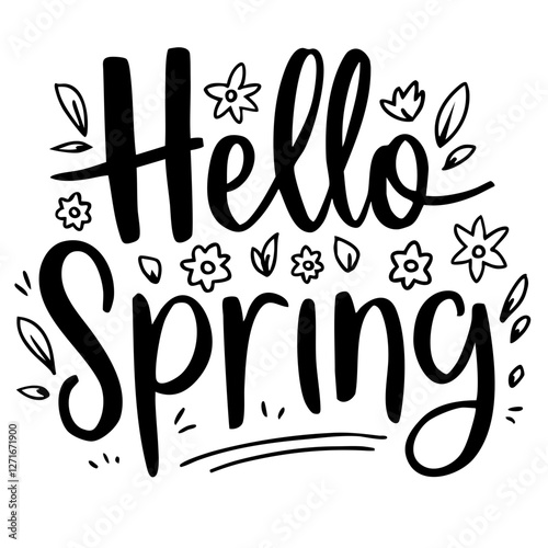 Hello spring quote svg