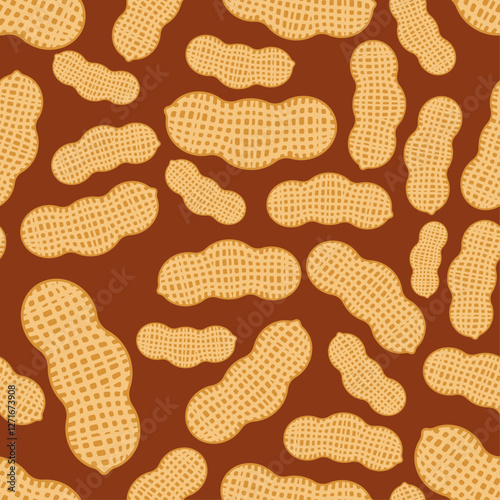 Peanut pattern seamless. Groundnut background