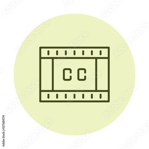Video Captioning pentaglow, vector, pixel perfect, illustrator file 
