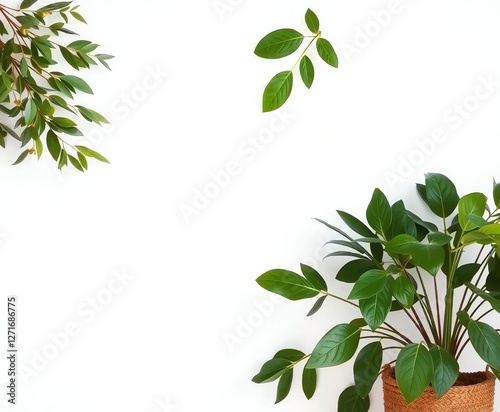 an image of a plant in a pot on a table, there is a plant that is sitting in a pot on the floor photo