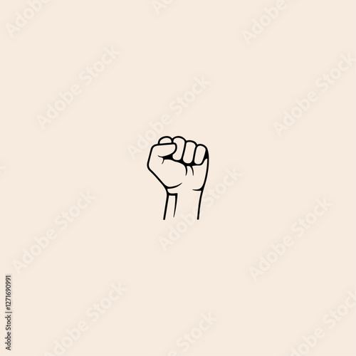 Raised Fist icon flat vector design.