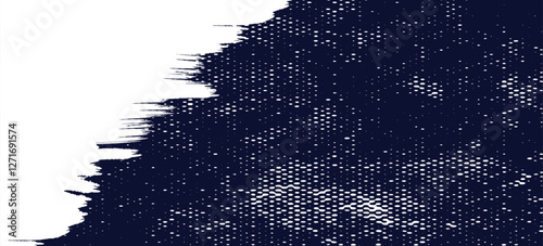 White halftone dots blue color pattern gradient grunge texture background. Dot pop art comic sport style vector illustration. Eps10