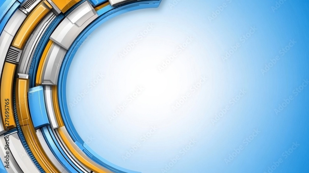 Fototapeta premium Abstract Design with Curved Lines in Vibrant Colors and Gradients