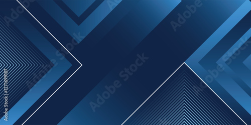 Dynamic fluid blue geometric with hexagon lines gradient background. Vector illustration