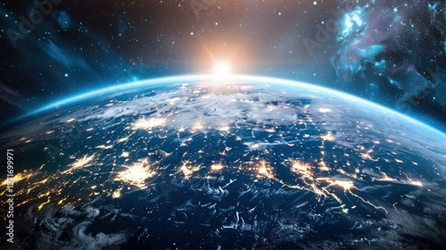 interactive software depicting a digital twin of Earth, being used to predict and adapt to climate related events