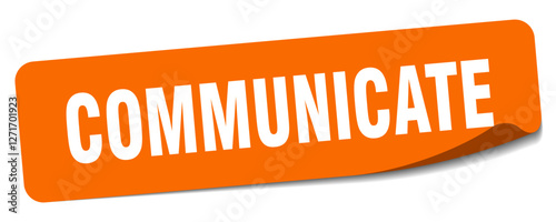 communicate sticker. communicate label