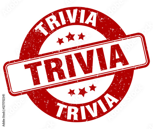 trivia stamp. trivia label. round grunge sign
