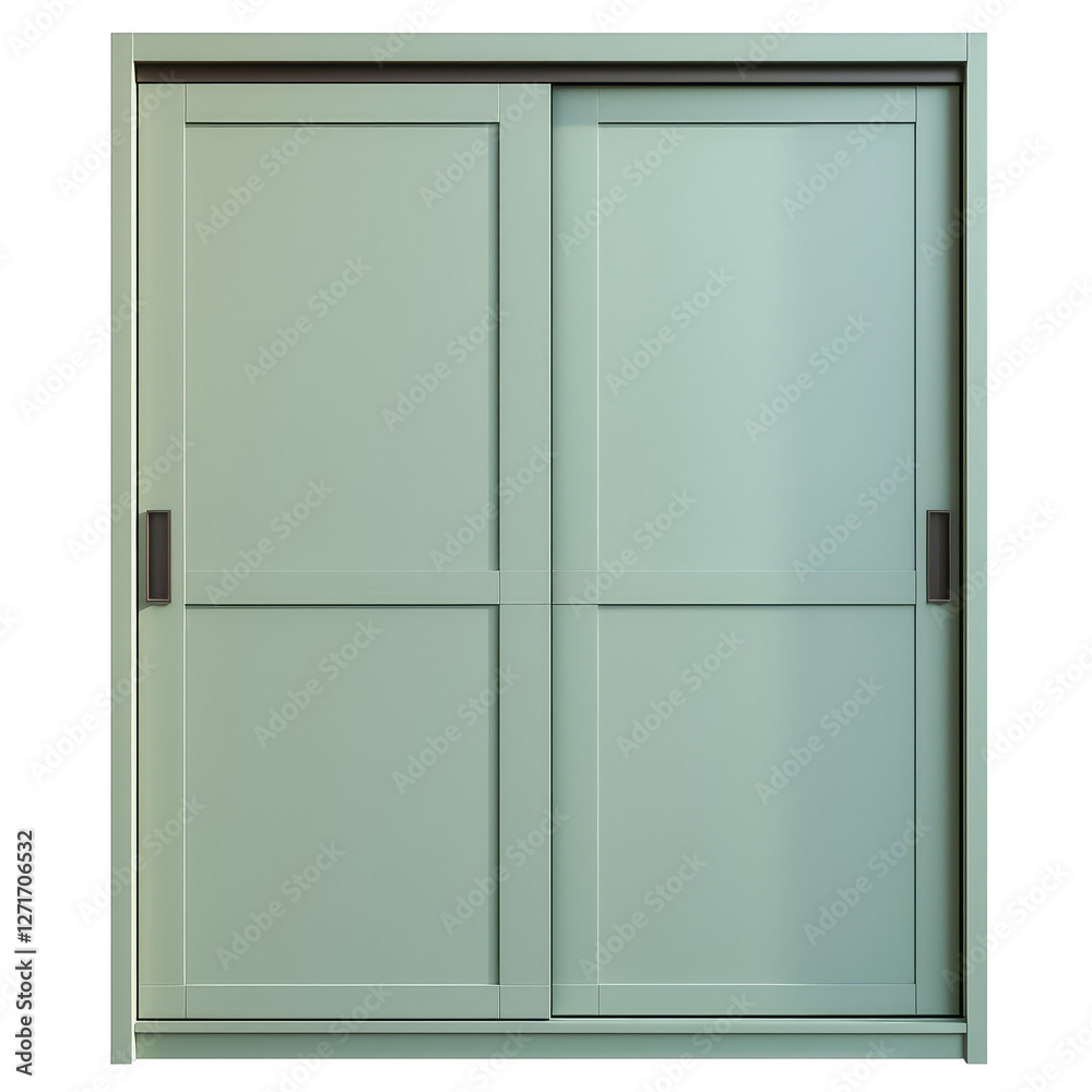 Soft Pastel Green Minimalist Wardrobe with Sleek Finish and Modern Design for Contemporary Spaces and Interiors Soft Pastel Green Minimalist Wardrobe with Sleek Finish and Modern Design for Contemporary Spaces and Interiors