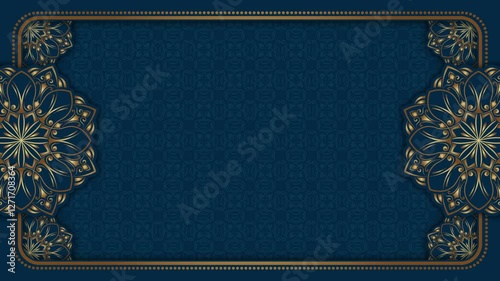 Motion image, luxurious background of gold mandala ornament