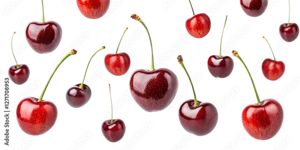 Fresh Cherries Floating in the Air, Isolated on Transparent Background
Realistic Floating Cherries on Transparent Background for Creative Design Fresh Cherries Floating in the Air, Isolated on Transparent Background
Realistic Floating Cherries on Transparent Background for Creative Design