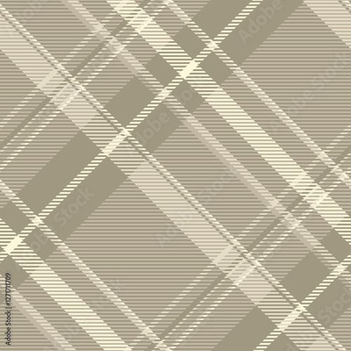 Elegant neutraltoned plaid pattern.  Subtle diagonal lines create a sophisticated texture perfect for textile design, website backgrounds, or branding.