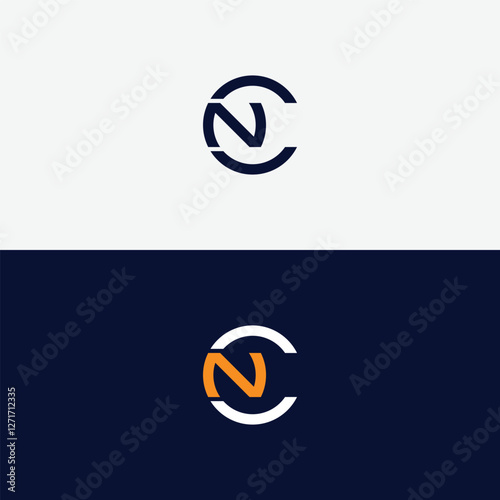 CN NC Alphabet initial Letter Monogram Icon Logo vector illustration
