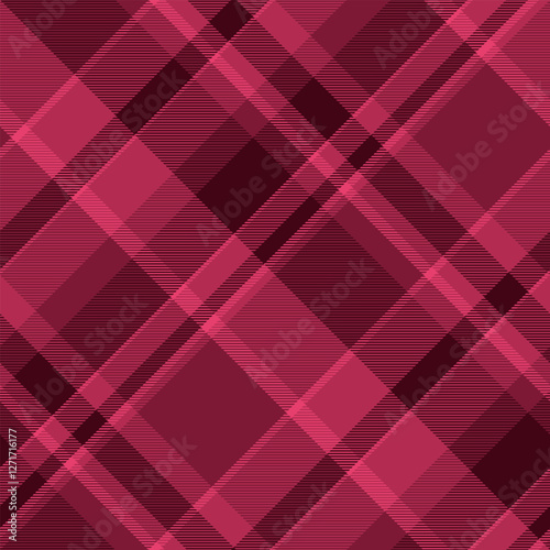 Fade pattern fabric textile, plank plaid texture vector. Finish seamless check tartan background in red and temptation colors.