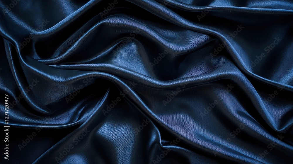 Fototapeta premium Textured Blue Fabric Background for Elegant Flat Lay Design Projects
