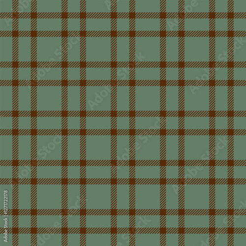 Endless plaid check tartan, styled texture pattern fabric. Symmetry seamless textile vector background in pastel and orange colors.