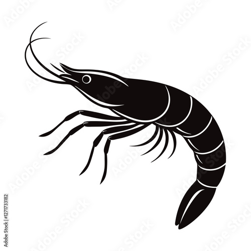 vector illustration of shrimp