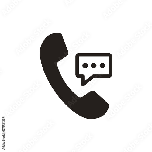 Phone icon, Telephone call symbol, Contact sign, Cell phone isolated on transparent background, icon for app or web site, Phone PNG