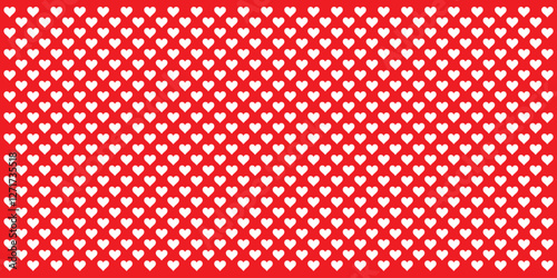 Tiny dark red hearts on white background seamless pattern for Valentine's Day