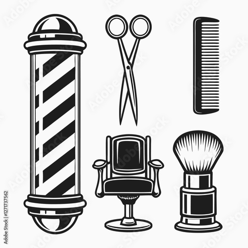 Grooming and Styling Tools Black Set