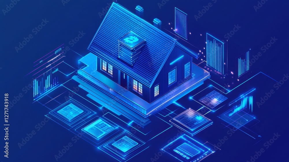 The role of AI in real estate finance with blockchain-based smart contracts.