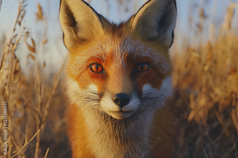 Obraz premium Red fox in field