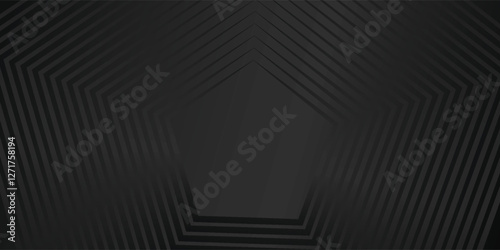 Dark Black background. Modern lines curves abstract presentation background. Luxury paper cut background