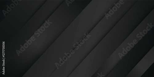 Glowing gray black abstract background paper and layer elements vector for presentation. Suitable for businesses, companies, institutions, seminars and talks