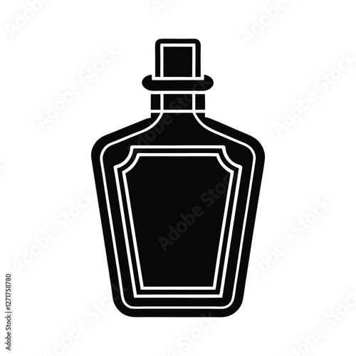 perfume bottle isolated on black