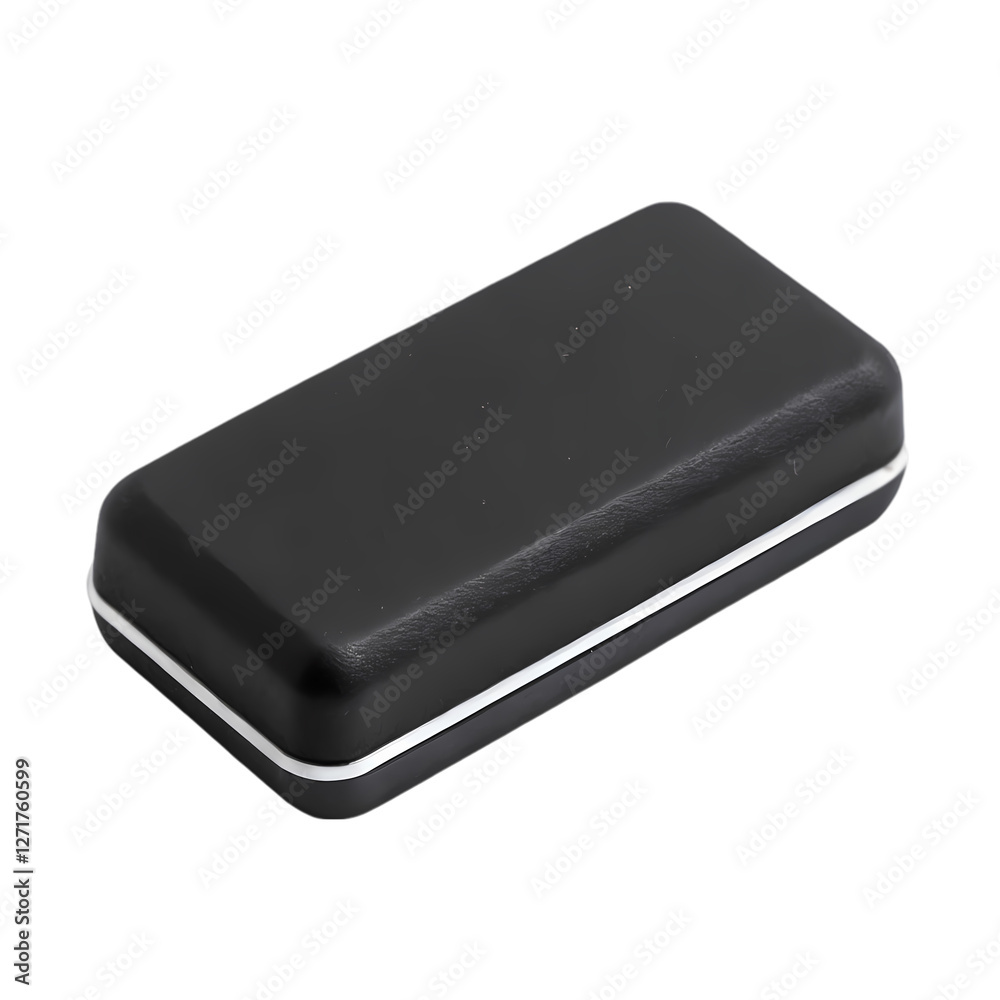 Black Rectangular Case: Packaging, Storage, Box isolated on transparent background Black Rectangular Case: Packaging, Storage, Box isolated on transparent background