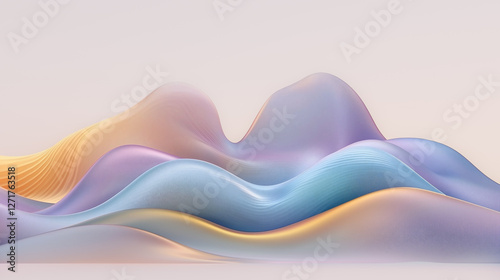 Sfondo digitale astratto multicolore con onde sonore