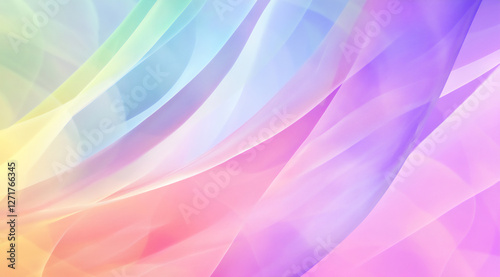 abstract background with soft waves of pastel colors,