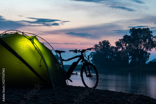 Bikepacking Adventure – Camping by the River at Sunset