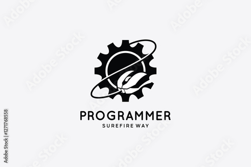 Programming services logo design with computer mouse icon symbol